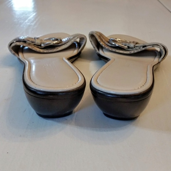 Connie Snakeskin Buckle Slide Shoes 8 Italy - Picture 3 of 4